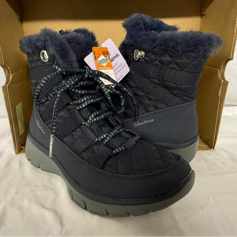 Skechers Women's Easy Going - Moro Street Navy Boots 167204.NVY Size 7
